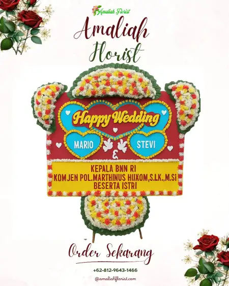 Papan Bunga Pernikahan Pegandon